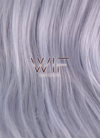 16" Wavy Purplish Grey Lace Front Synthetic Wig LF771D