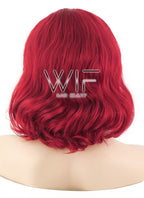 14" Wavy Red Lace Front Synthetic Wig LF771F