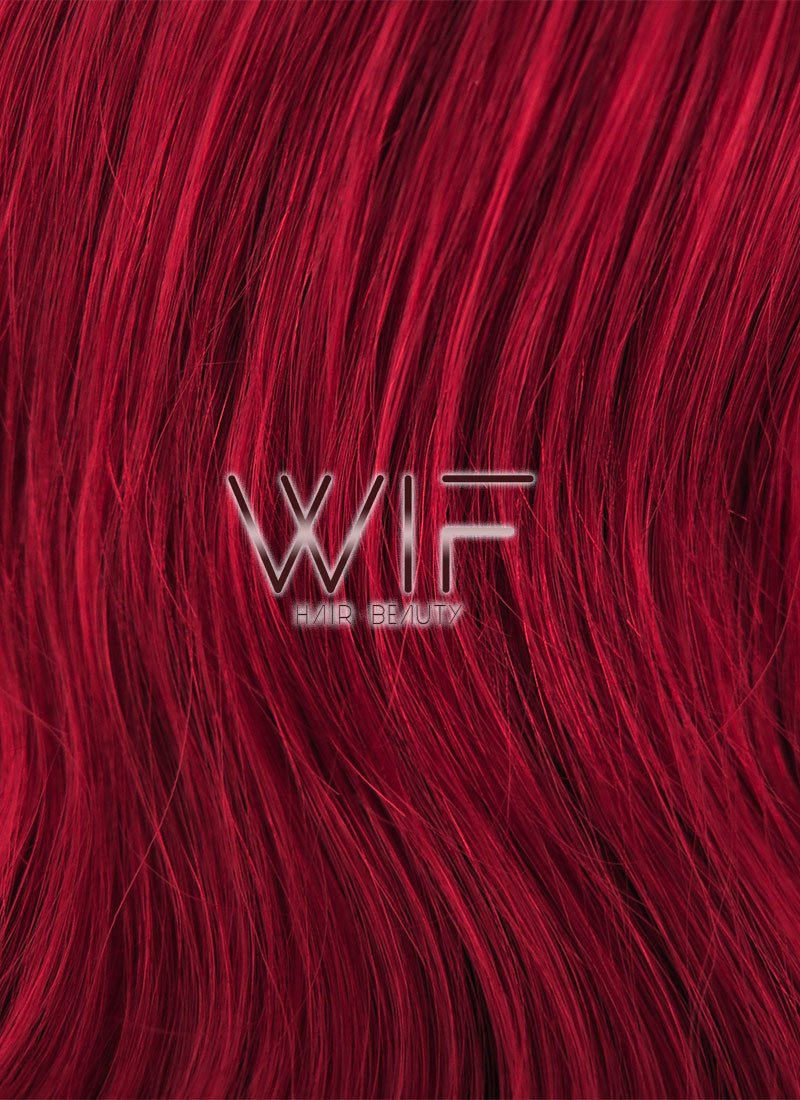 14" Wavy Red Lace Front Synthetic Wig LF771F