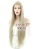28" Straight Ash Blonde Lace Front Synthetic Wig LF780