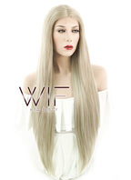 28" Straight Ash Blonde Lace Front Synthetic Wig LF780
