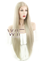 28" Straight Ash Blonde Lace Front Synthetic Wig LF780