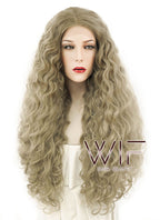30" Curly Medium Blonde Lace Front Synthetic Wig LF824C