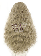 30" Curly Medium Blonde Lace Front Synthetic Wig LF824C