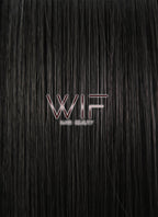16" Medium Straight Black Lace Front Synthetic Hair Wig LF836C