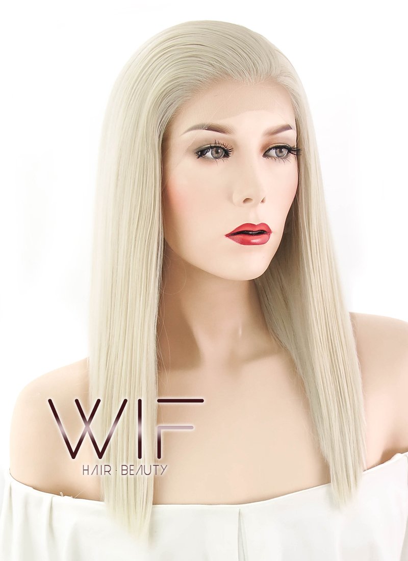16" Straight Light Blonde Lace Front Synthetic Wig LF836D