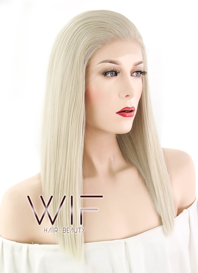 16" Straight Light Blonde Lace Front Synthetic Wig LF836D