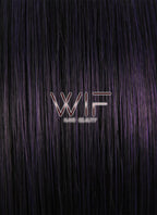 16" Straight Dark Purple Lace Front Synthetic Wig LF836