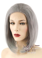 12" Straight Grey Lace Front Synthetic Wig LF837B