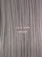 12" Straight Grey With Dark Roots Lace Front Synthetic Wig LF837