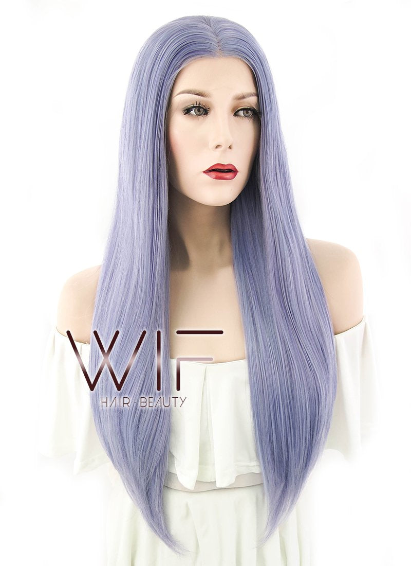 28" Straight Purple Lace Front Synthetic Wig LF841