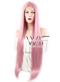 30" Straight Pink Lace Front Synthetic Wig LF857