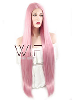 30" Straight Pink Lace Front Synthetic Wig LF857