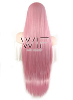 30" Straight Pink Lace Front Synthetic Wig LF857