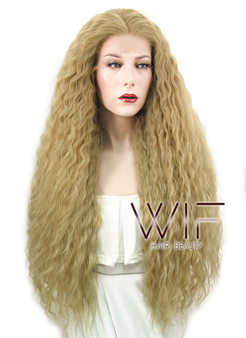 28" Wavy Blonde Lace Front Synthetic Wig LF871A