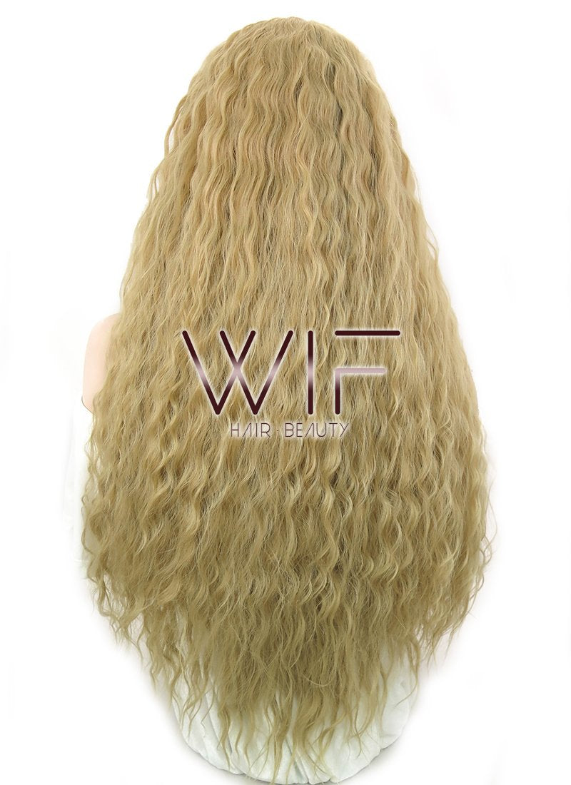 28" Wavy Blonde Lace Front Synthetic Wig LF871A