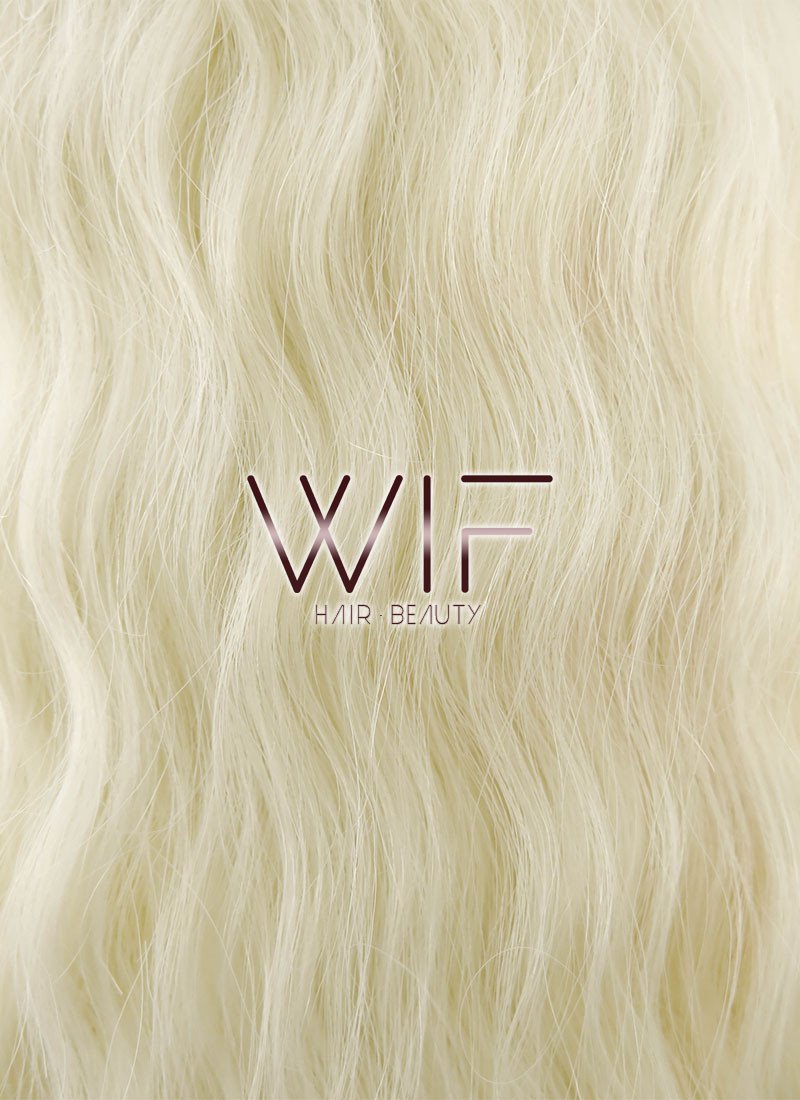 28" Wavy Light Blonde Lace Front Synthetic Wig LF871