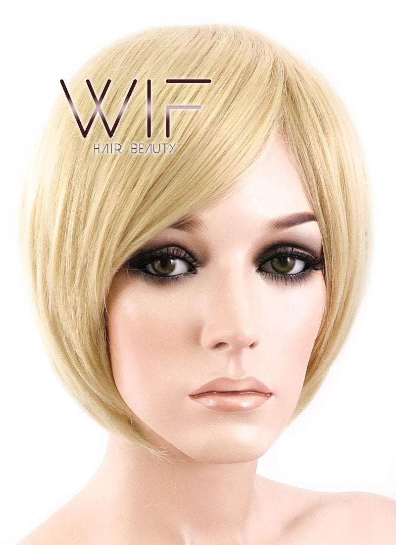9" Straight Blonde Synthetic Wig LG11