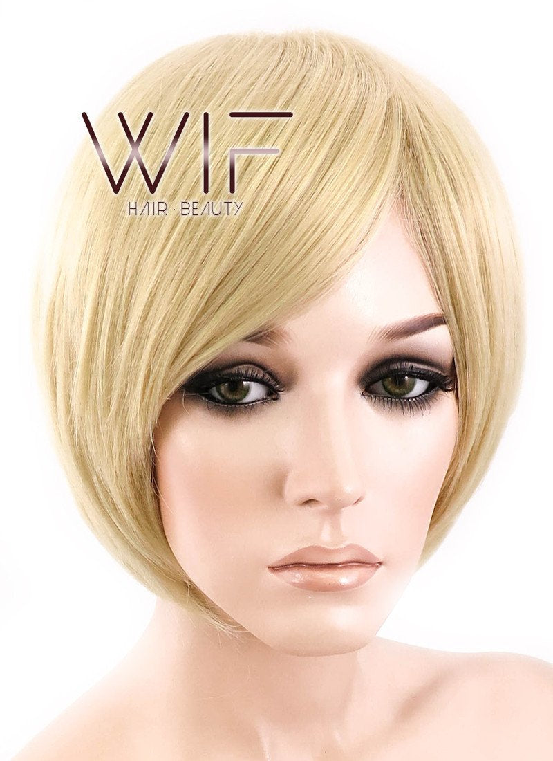 9" Straight Blonde Synthetic Wig LG11