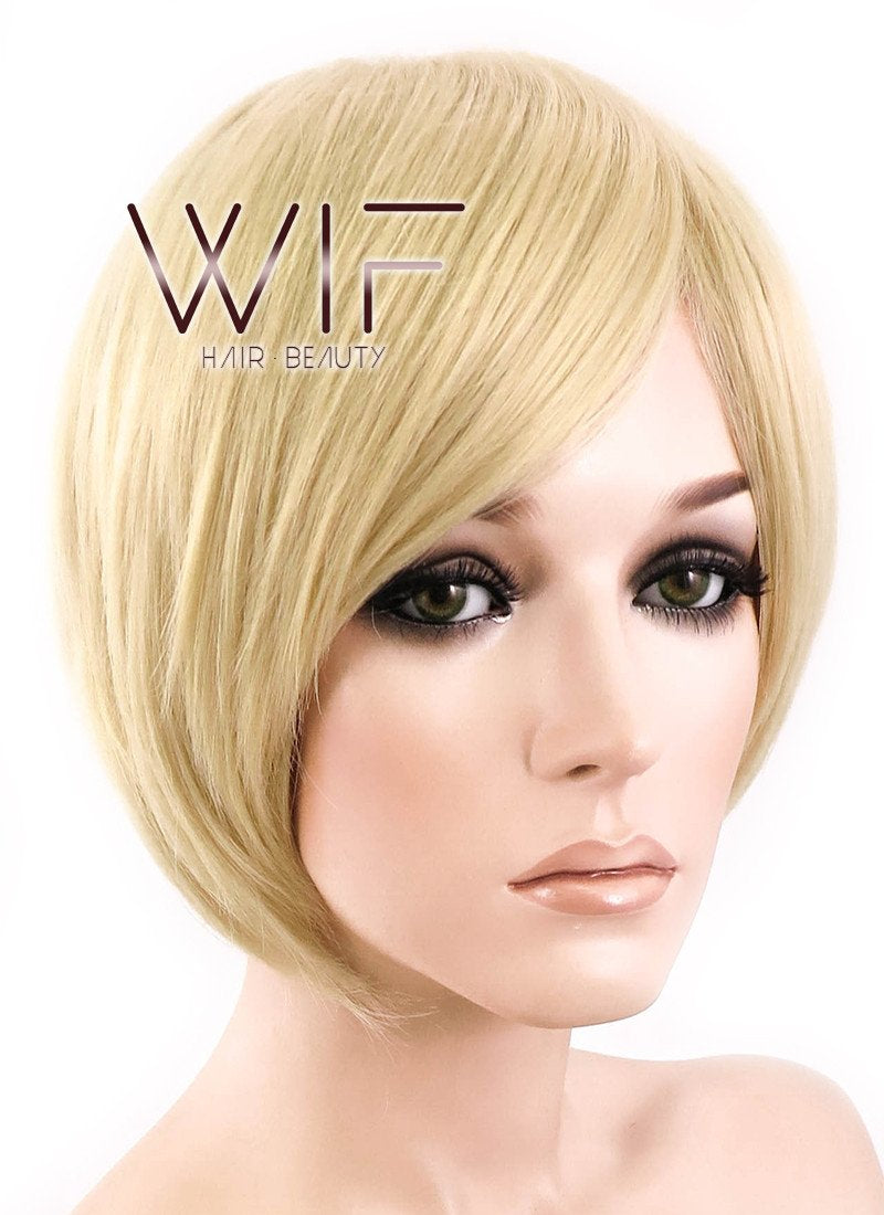 9" Straight Blonde Synthetic Wig LG11
