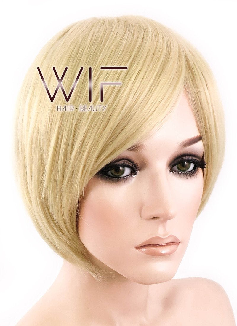 9" Straight Blonde Synthetic Wig LG11