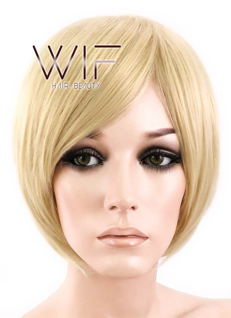 9" Straight Blonde Synthetic Wig LG11