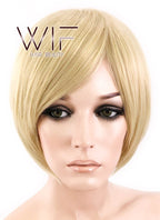 9" Straight Blonde Synthetic Wig LG11