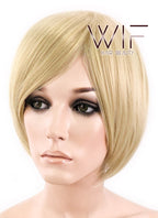 9" Straight Blonde Synthetic Wig LG11