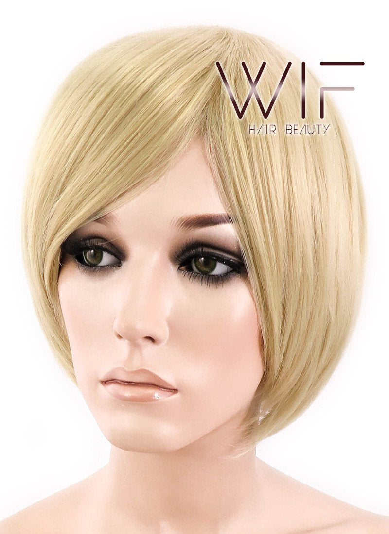 9" Straight Blonde Synthetic Wig LG11