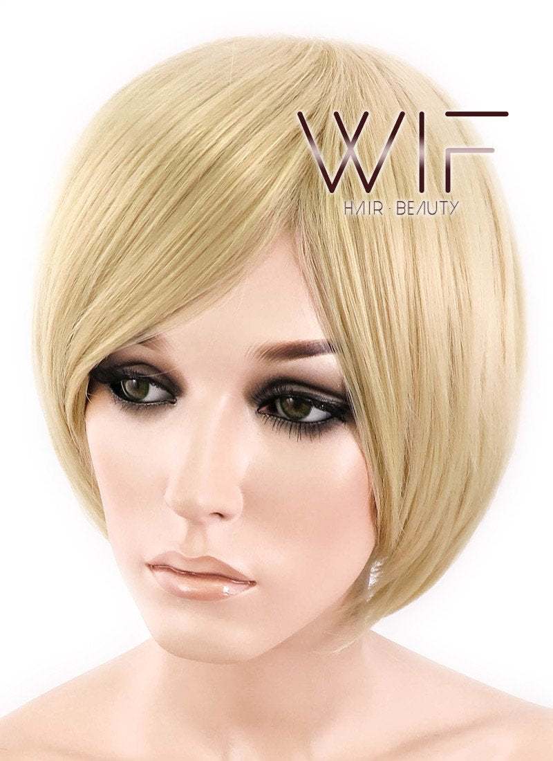 9" Straight Blonde Synthetic Wig LG11