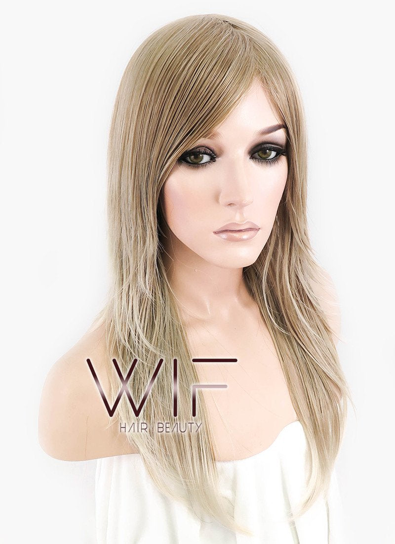 22" Straight Mixed Blonde Synthetic Wig LM04