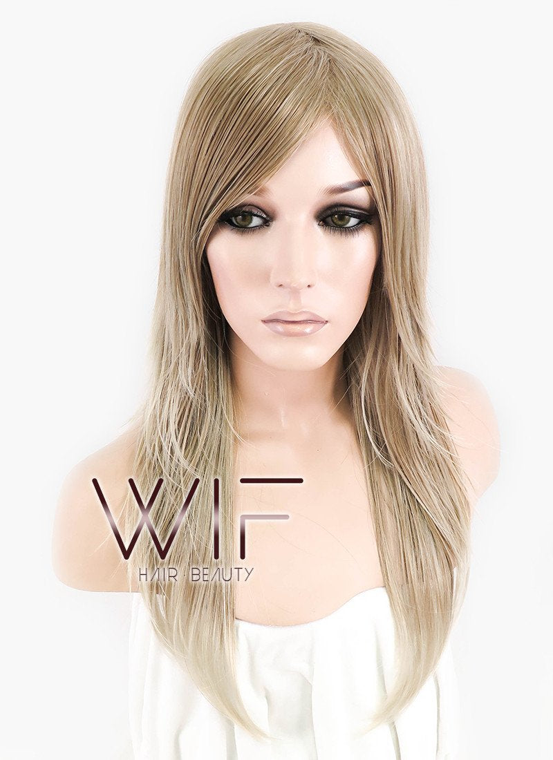 22" Straight Mixed Blonde Synthetic Wig LM04