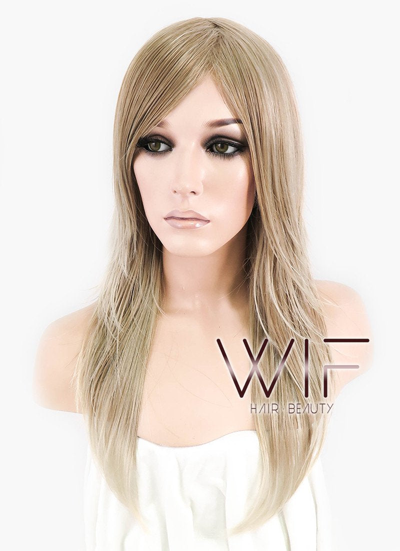 22" Straight Mixed Blonde Synthetic Wig LM04