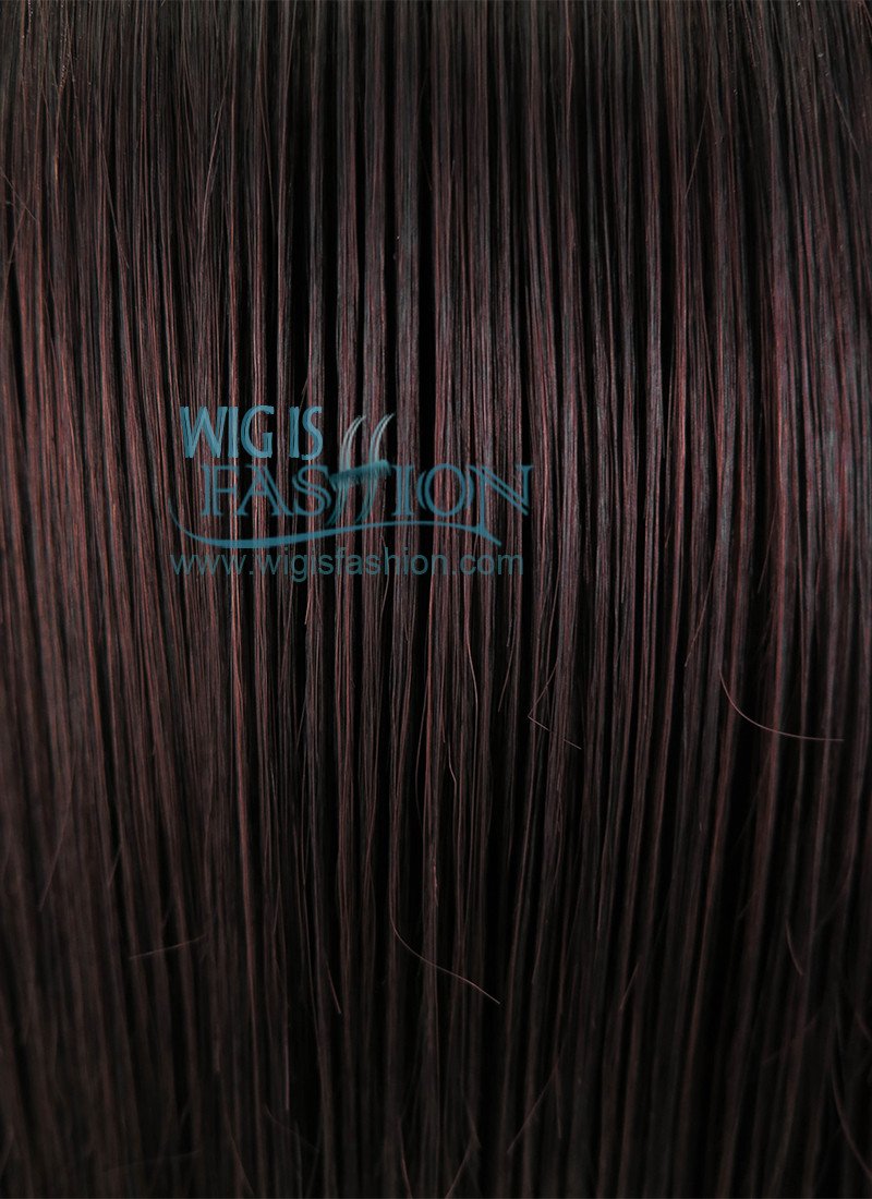 22" Straight Dark Brown Synthetic Wig LM08