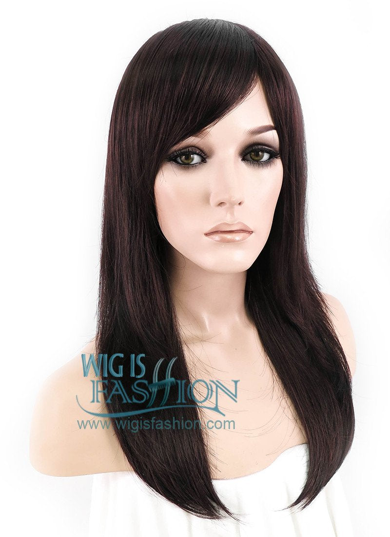 22" Straight Dark Brown Synthetic Wig LM08