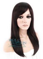 22" Straight Dark Brown Synthetic Wig LM08