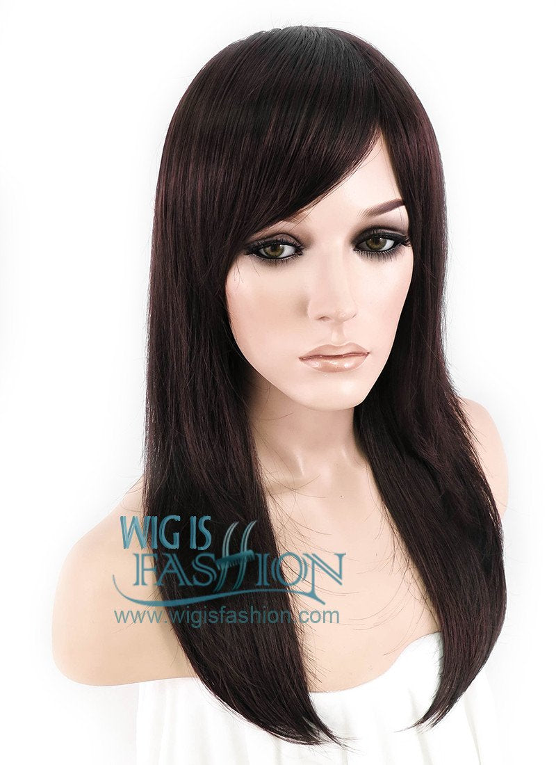 22" Straight Dark Brown Synthetic Wig LM08