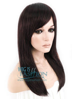 22" Straight Dark Brown Synthetic Wig LM08