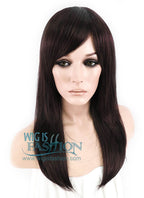 22" Straight Dark Brown Synthetic Wig LM08