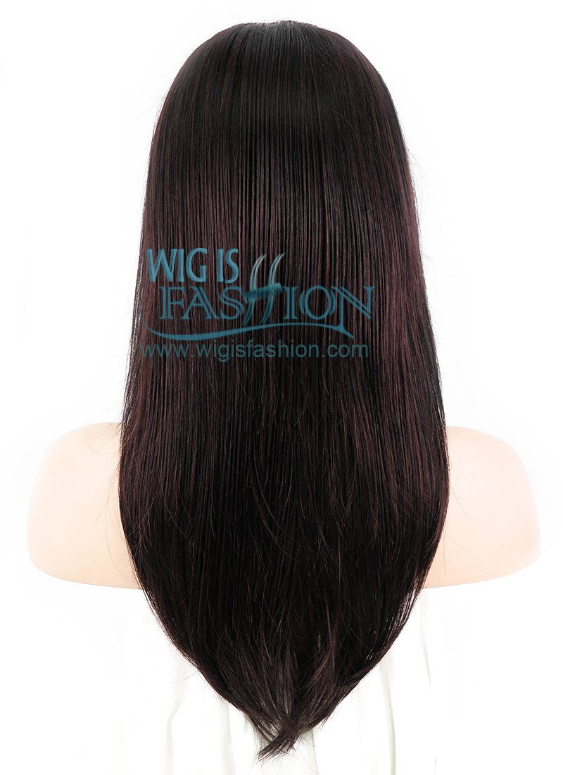 22" Straight Dark Brown Synthetic Wig LM08