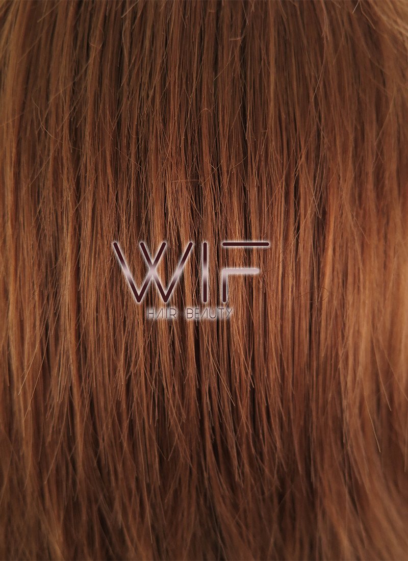 12" Straight Chestnut Brown Synthetic Wig LQ114