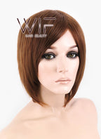 12" Straight Chestnut Brown Synthetic Wig LQ114