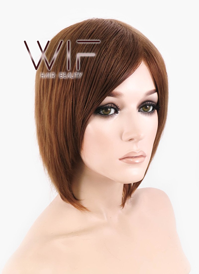 12" Straight Chestnut Brown Synthetic Wig LQ114