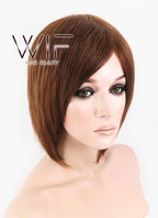 12" Straight Chestnut Brown Synthetic Wig LQ114