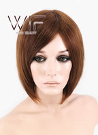 12" Straight Chestnut Brown Synthetic Wig LQ114