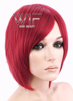 12" Straight Red Synthetic Wig LQ148