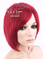 12" Straight Red Synthetic Wig LQ148