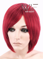 12" Straight Red Synthetic Wig LQ148