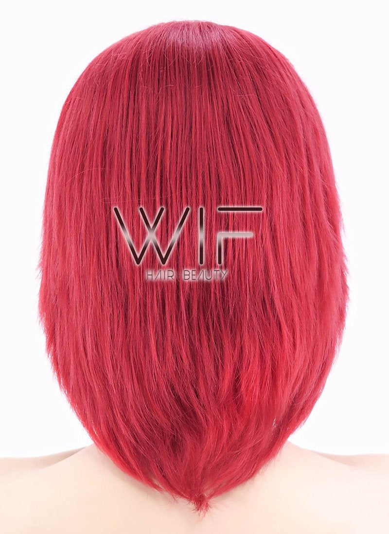 12" Straight Red Synthetic Wig LQ148