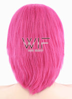 12" Straight Dark Pink Synthetic Wig LQ76